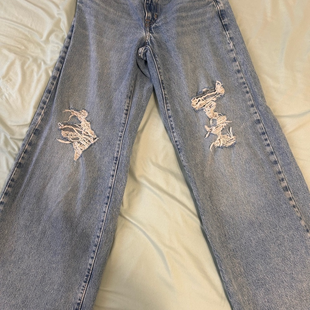 Levi's Light Blue Distressed Boyfriend Jeans